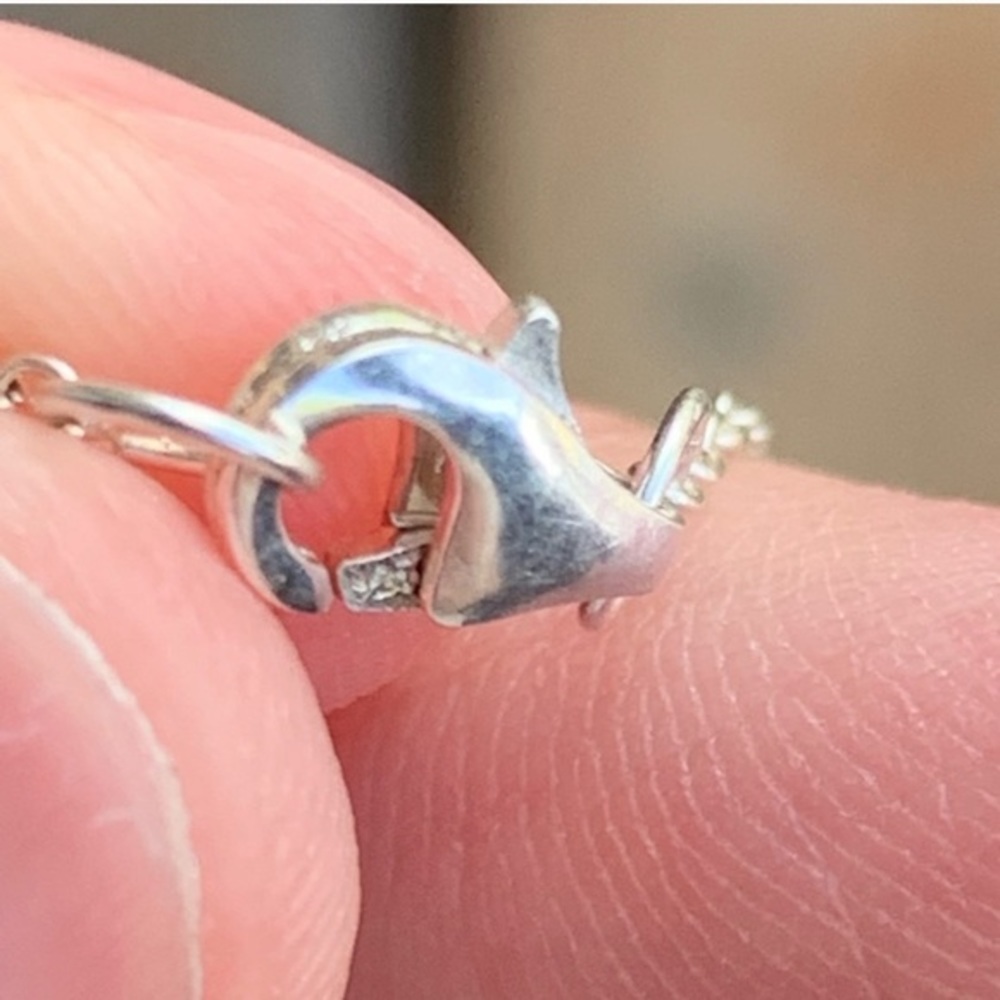 Emerald Cut Blue Topaz Pendant and Chain - Picture 3 of 4